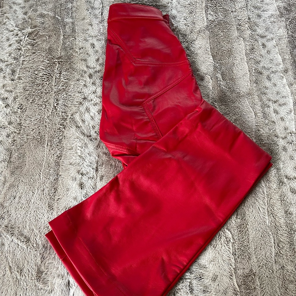 Revice Denim Venus x Mars Red Leather Pants - Picture 7 of 14